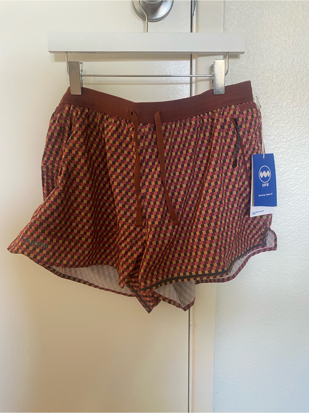 Janji Women’s Rust Multi-Check Athletic Shorts